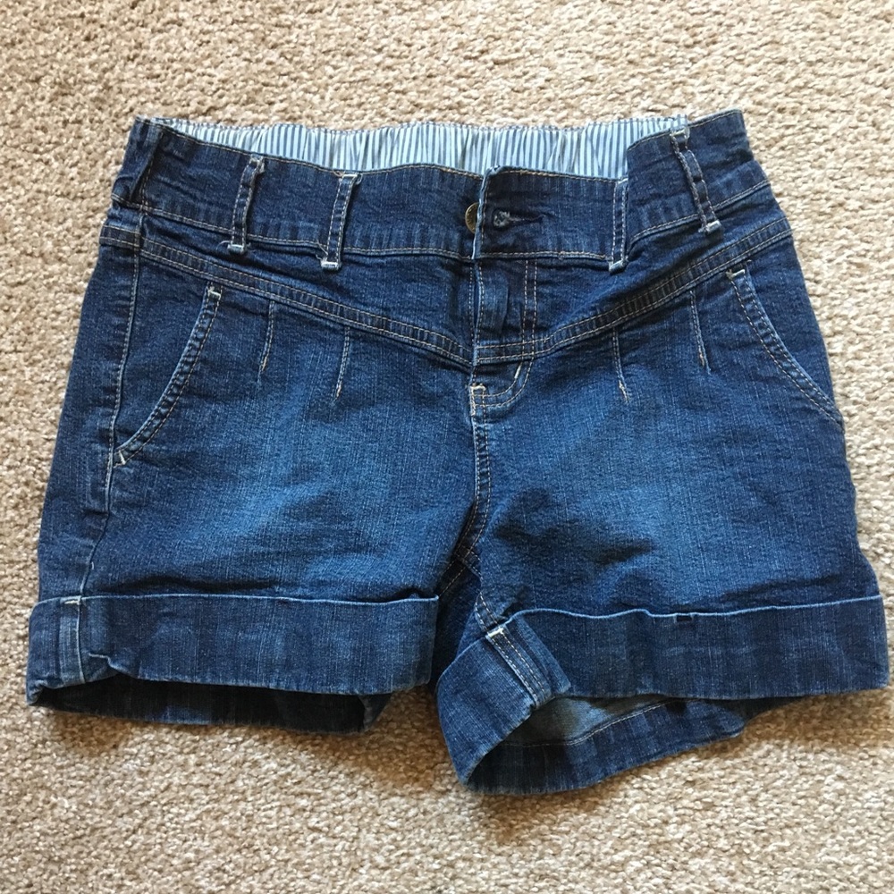 Maternity jean shorts